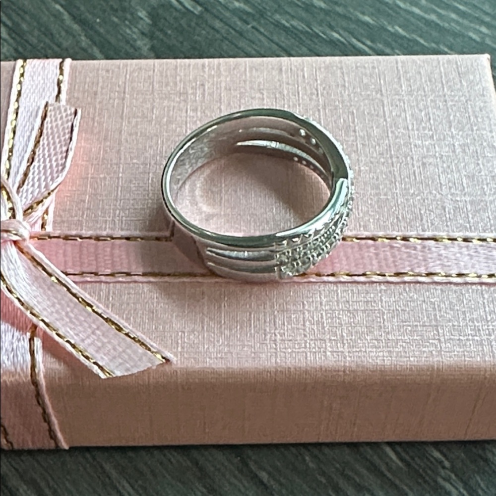 925 Silver X Stack Crossover Ring - image 5